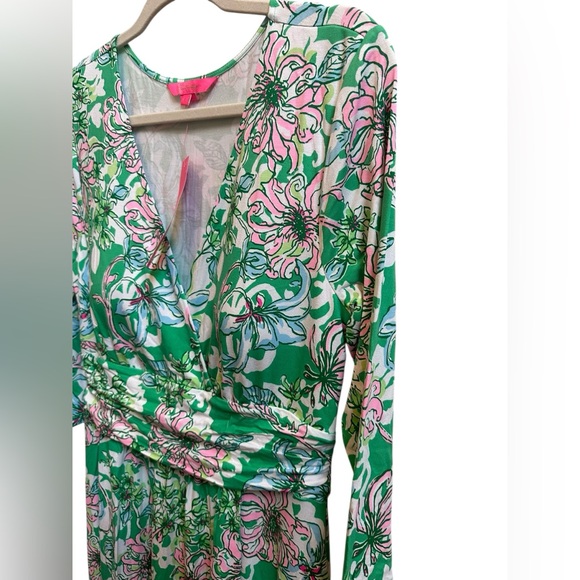 Lilly Pulitzer Moana Maxi Dress Spearmint Blossom Sz Large NEW Green‎ Floral - Picture 7 of 9